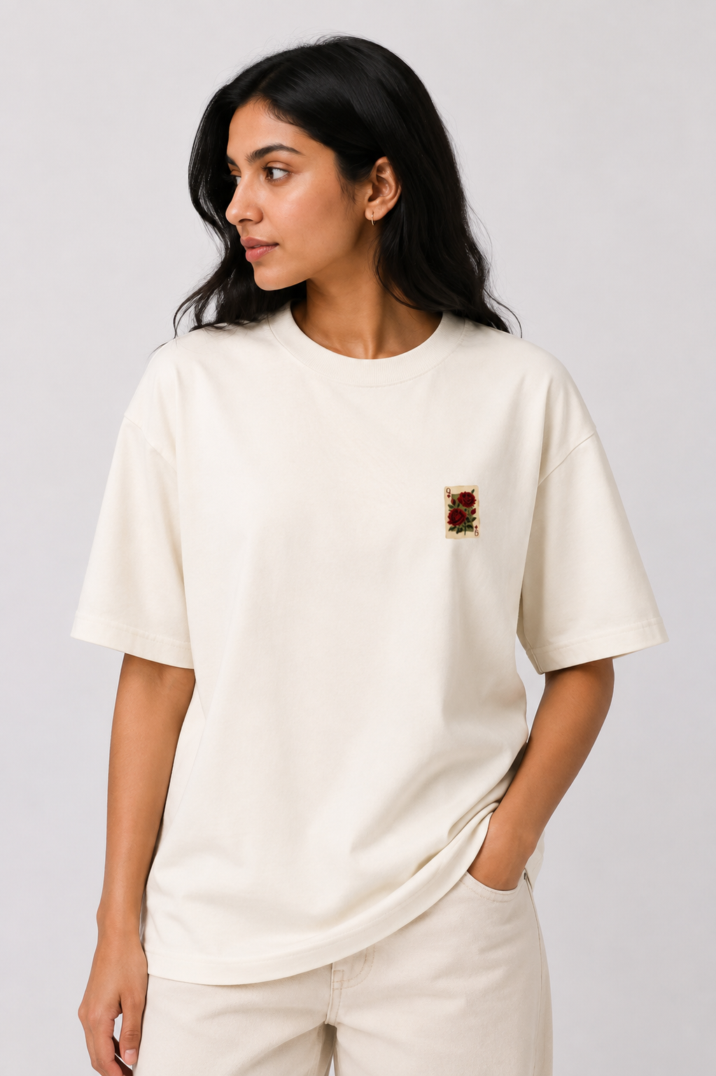 APNA_PATTA_oversized_T-Shirt_off_white_front_print_model