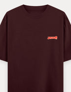 Aalsi_oversized T-Shirt_maroon_ front_print_mockup
