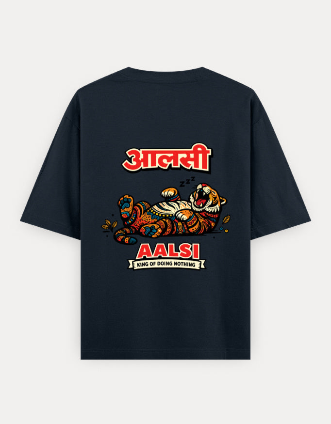 Aalsi_oversized T-Shirt_navyblue_ back_print_mockup