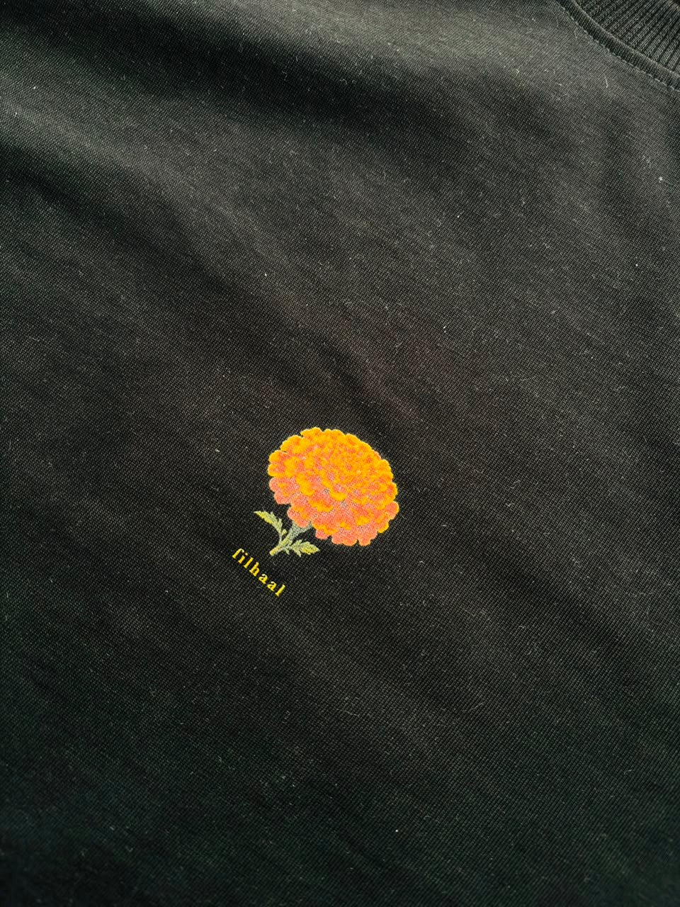 Filhaal_oversized_T-Shirt_black_front_print