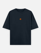 Filhaal_oversized_T-Shirt_navyblue_front_print_mockup