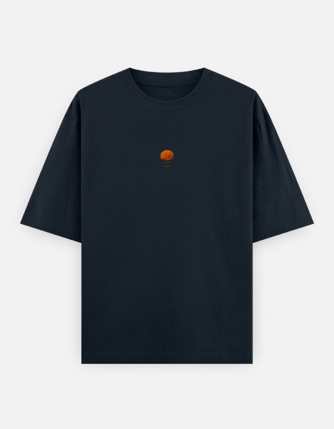 Filhaal_oversized_T-Shirt_navyblue_front_print_mockup