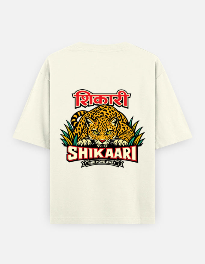 shikaari_oversized T-Shirt_offwhite_ back_print_mockup